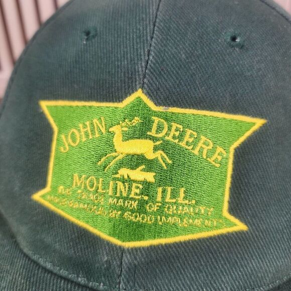 John Deere Gearbox Hat Cap Strapback Green Nostalgic Moline, Ill. Farmer Tractor - Picture 3 of 10